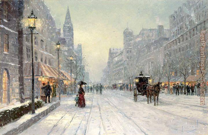 Thomas Kinkade Winter's Dusk